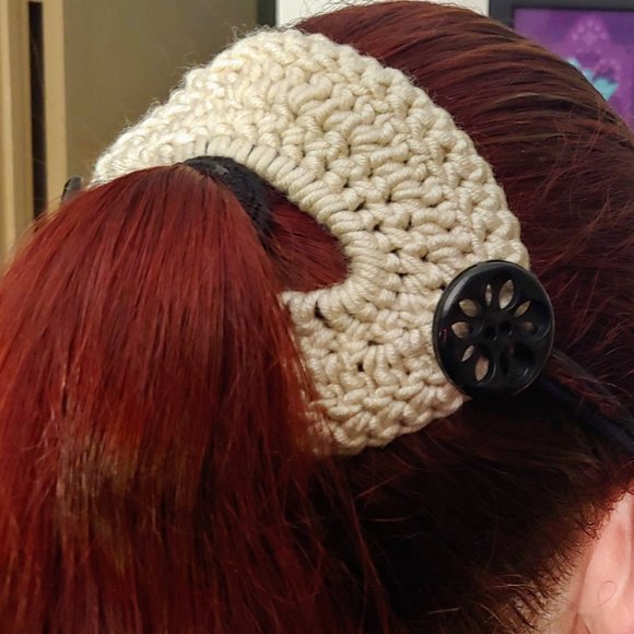 Handmade Crochet Face Mask Ear Saver Round - Picture 3 of 6
